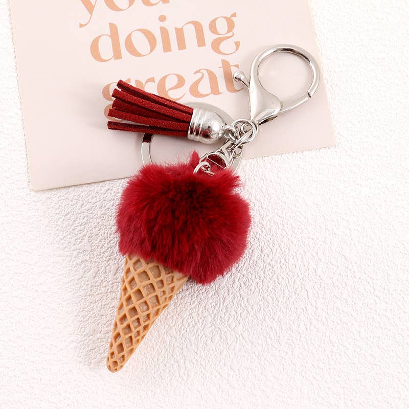 Ice Cream Tassel Keychain