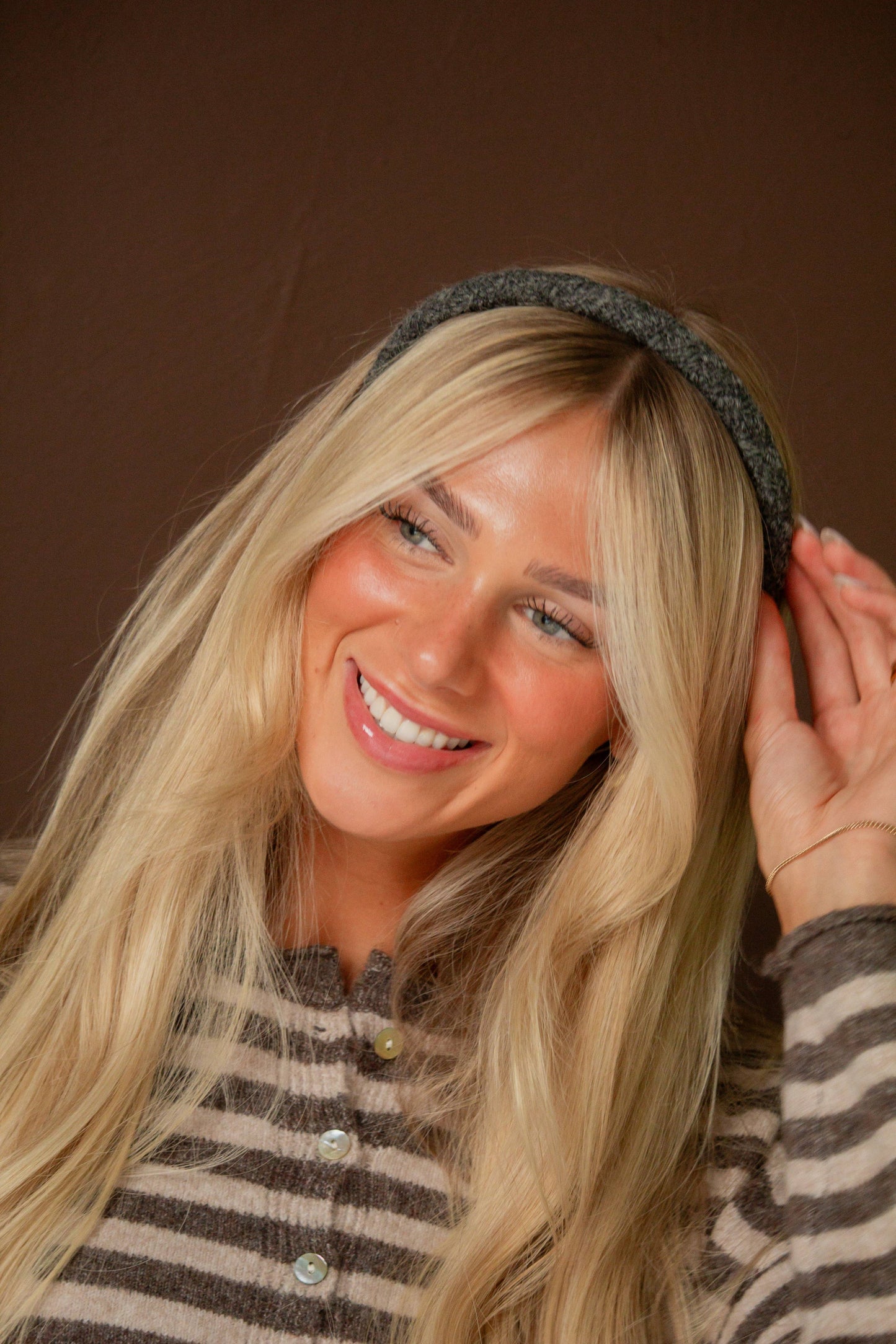 Grey Sweater Headband