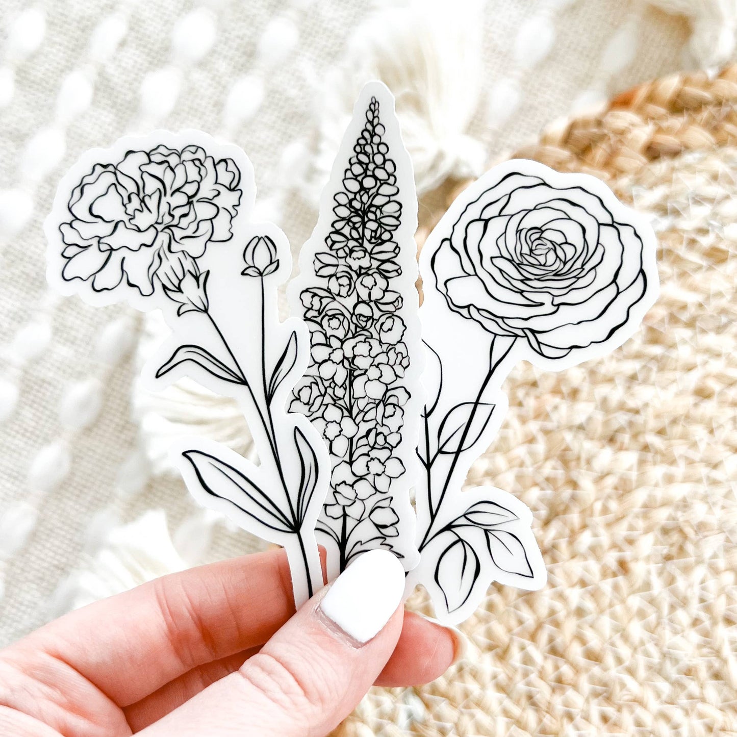 Rose Sticker, 1.9x3.5in.