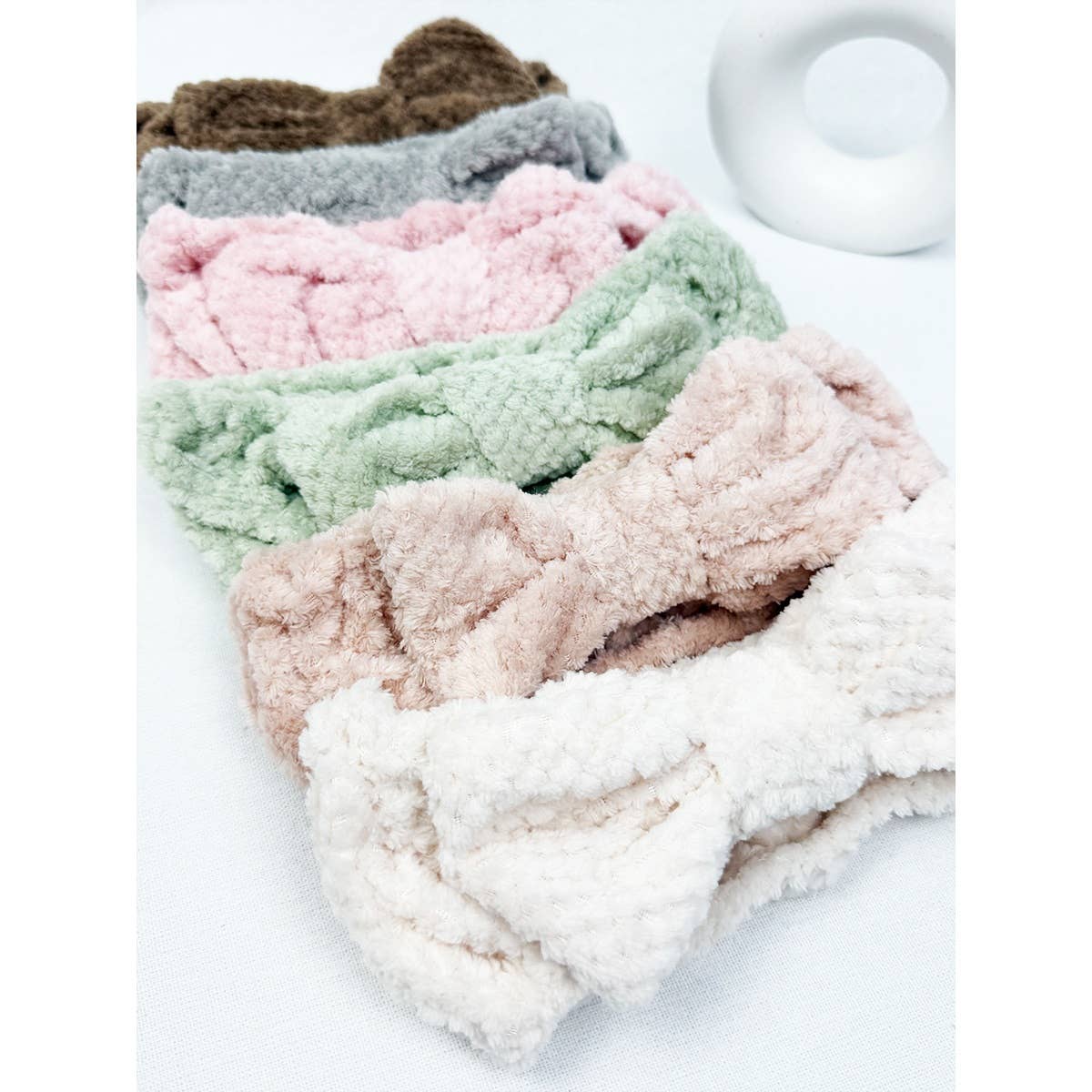 Waffle Texture Bow Spa Headband