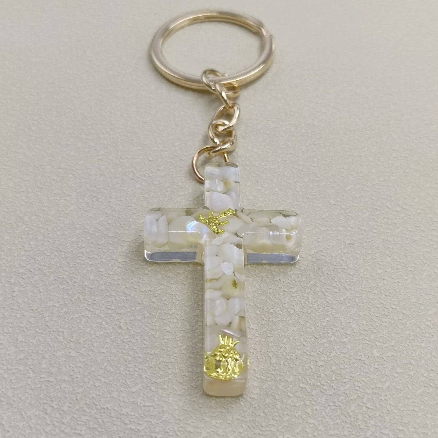 Cross Charm Keychain
