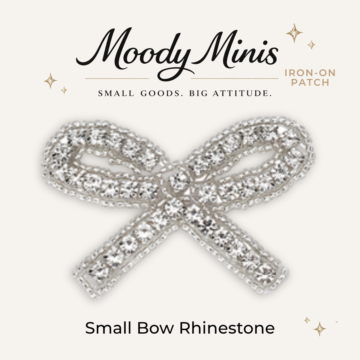 Small Bow Rhinestone Patch