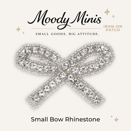 Small Bow Rhinestone Patch