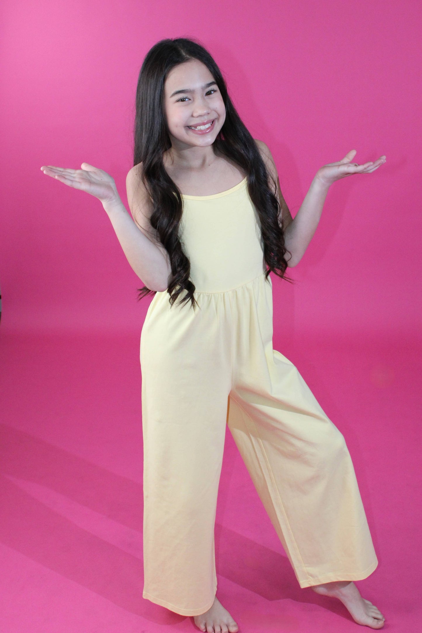 Yellow Wide Leg Romper