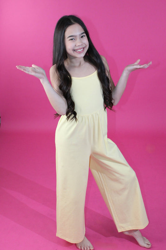 Yellow Wide Leg Romper