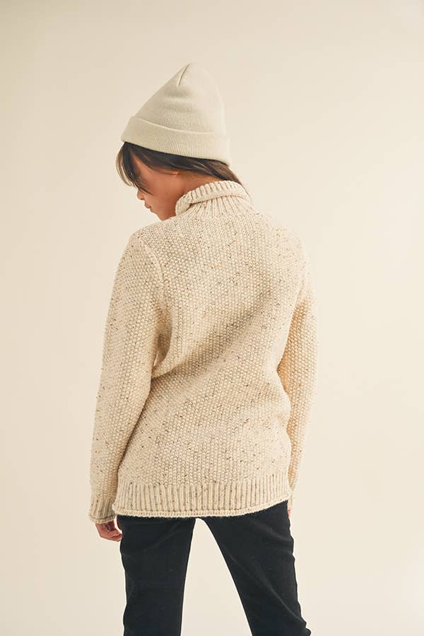 LONG LINED TURTLE NECK SWEATER K15829 (7-12 S-XL)