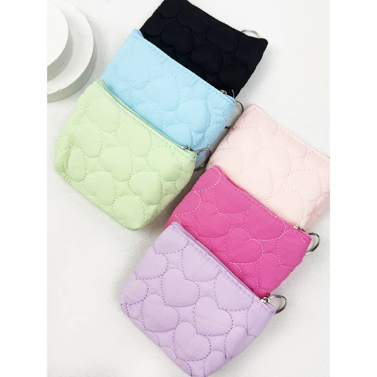 Heart Embossed Coin Purse