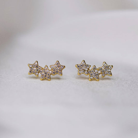 Pave Star Stud Earrings