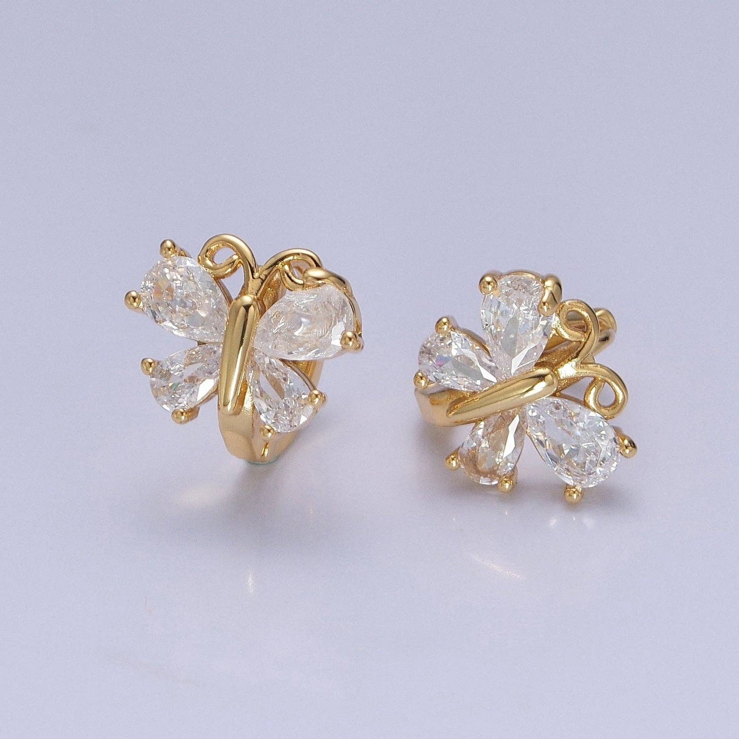 Gold Butterfly Earrings