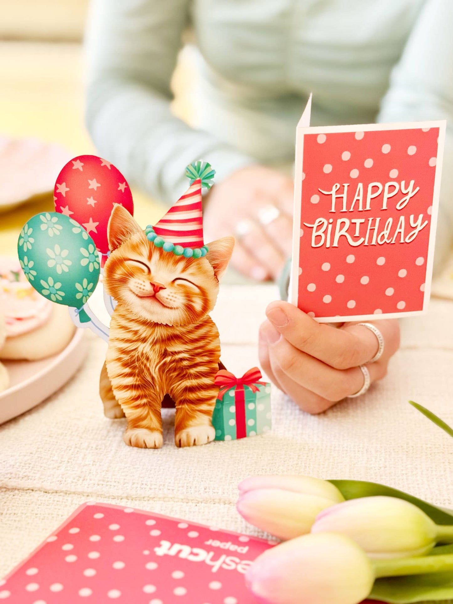 Mini Birthday Kitten Mini Pop-up Greeting Card