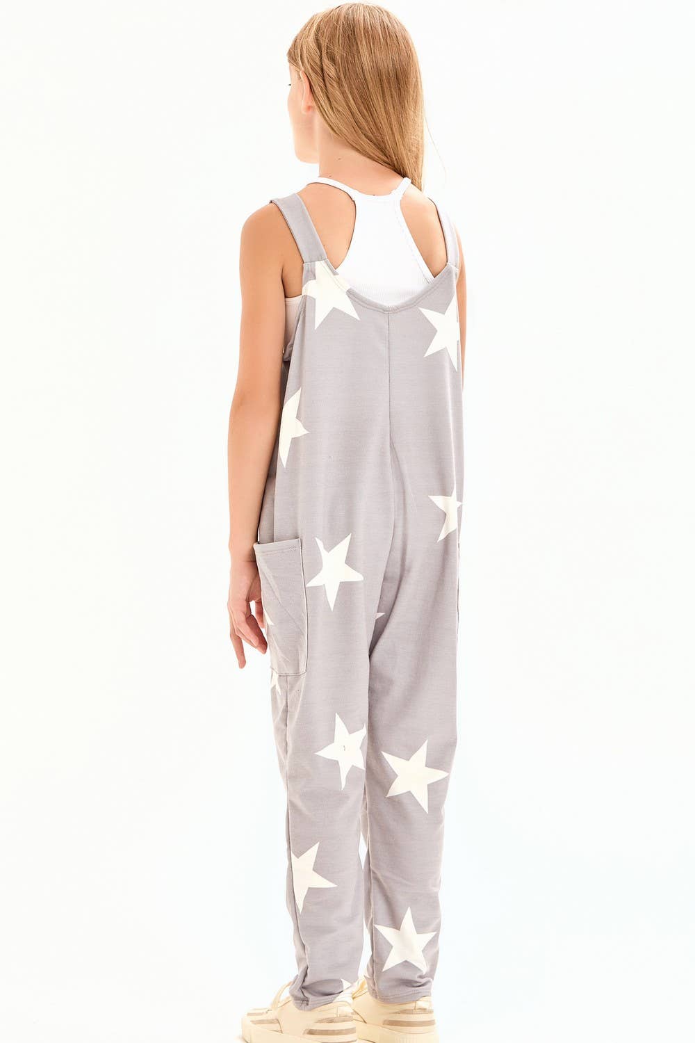 Star Print Sleeveless Jumpsuit / Onesie