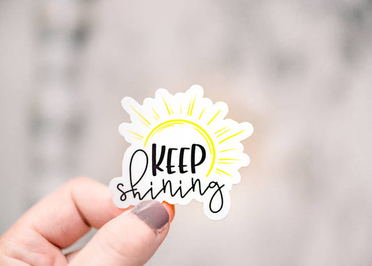 Keep Shining Mini, Vinyl Sticker, 2x2 in.
