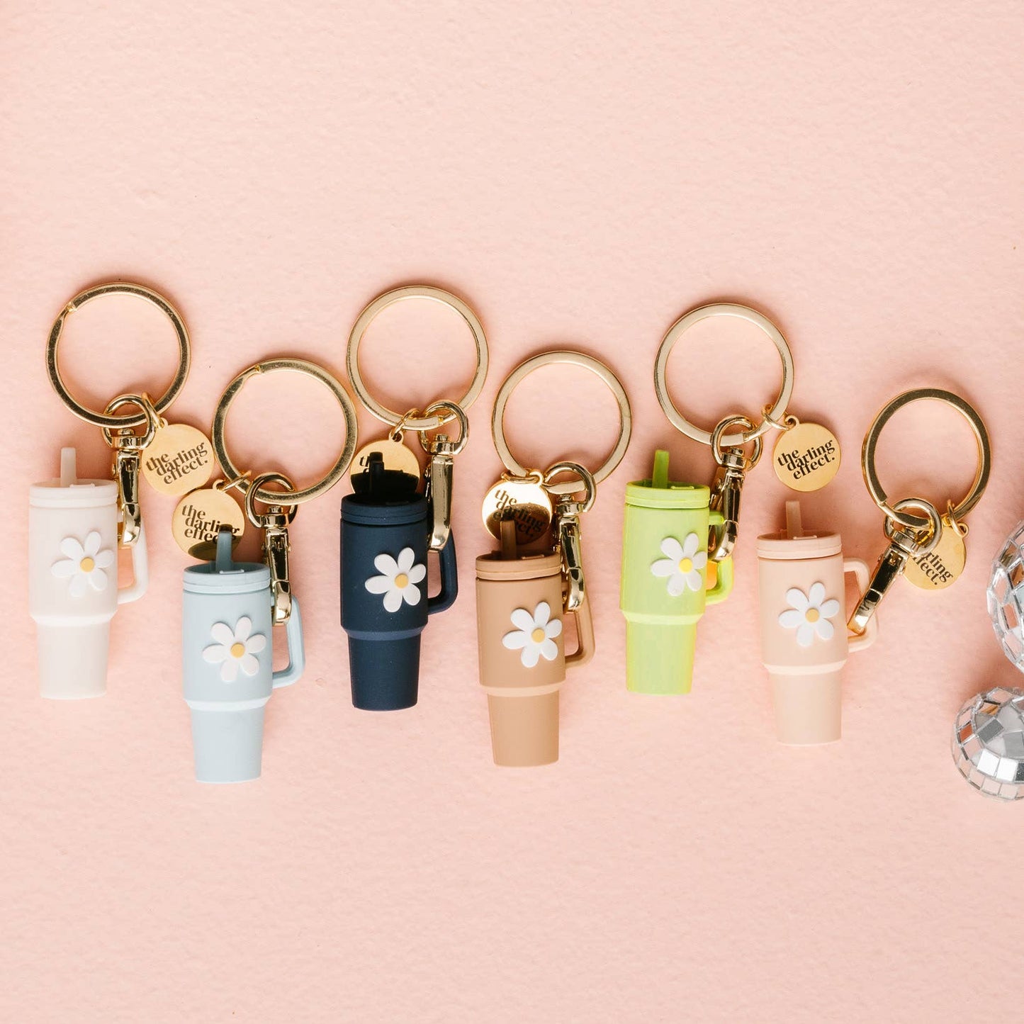 Tiny Tumbler Keychain - Pink