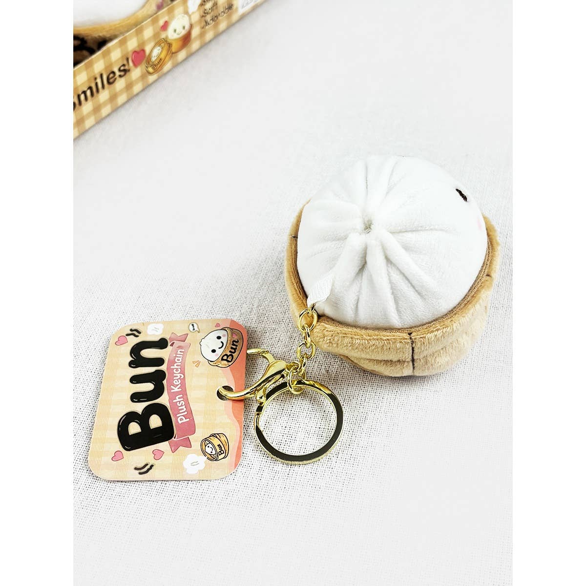 Viral Bao Bun with Steamer Plush Keychain