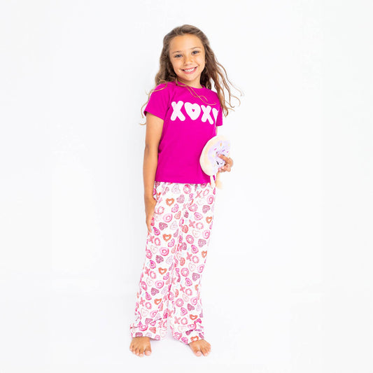 Girls Plush Loungewear Pant - Donuts
