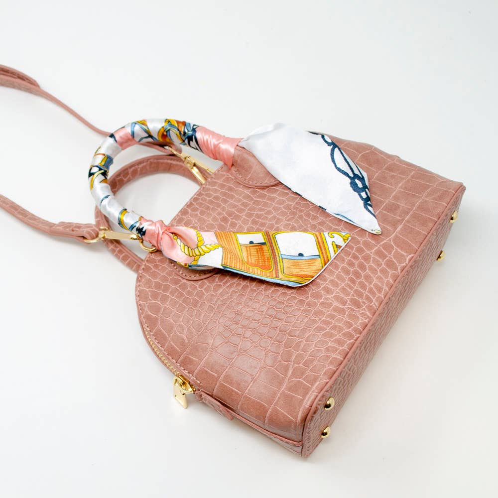 Crocodile Scarf Moon Handbag