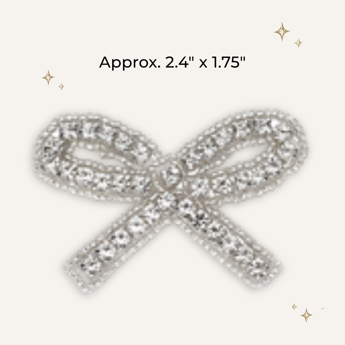 Small Bow Rhinestone Patch