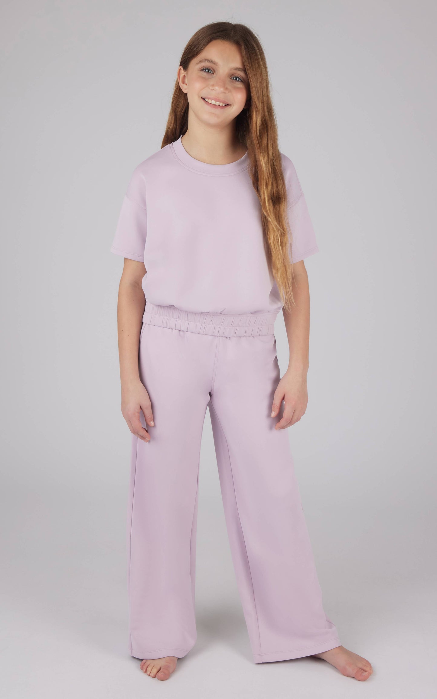 Girls Crew Neck Scuba Top and Pant