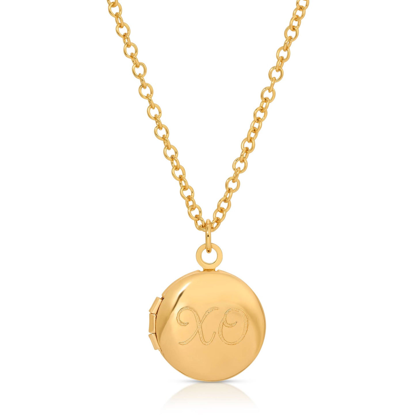 Mini Engraved Locket - XO