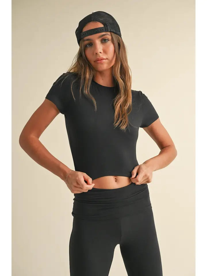 Jersey crewneck tee