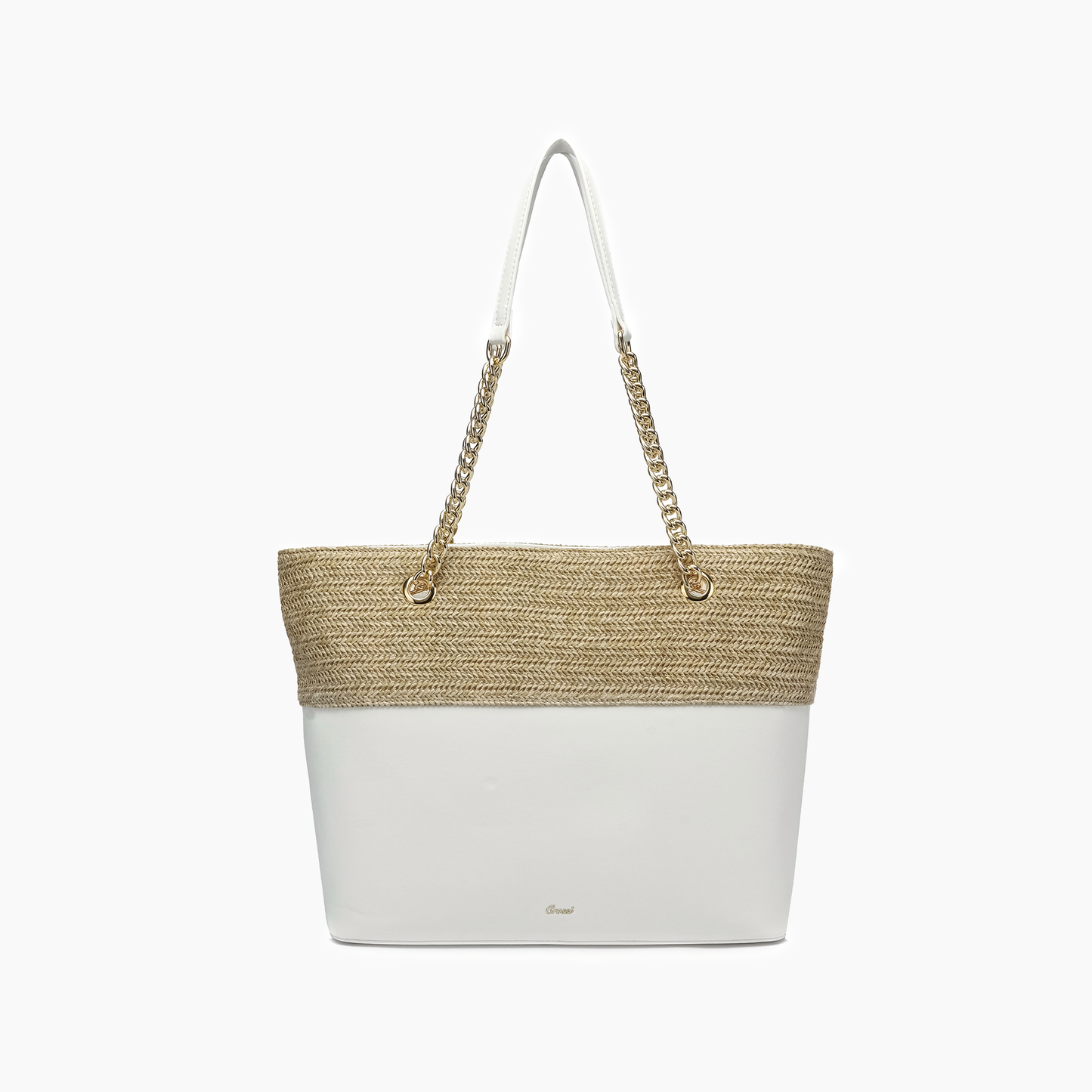 Daisy Fall Bowtie Dual Straw Tote Bag