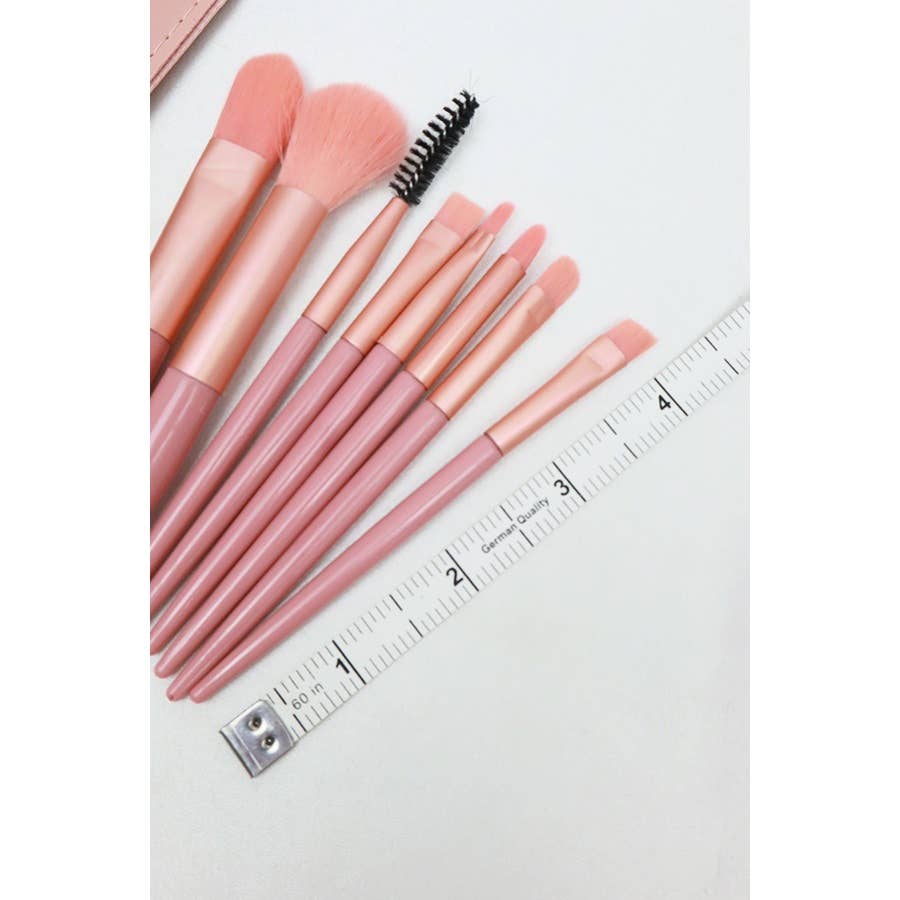 8-pc Make Up Brush Set with PU Case