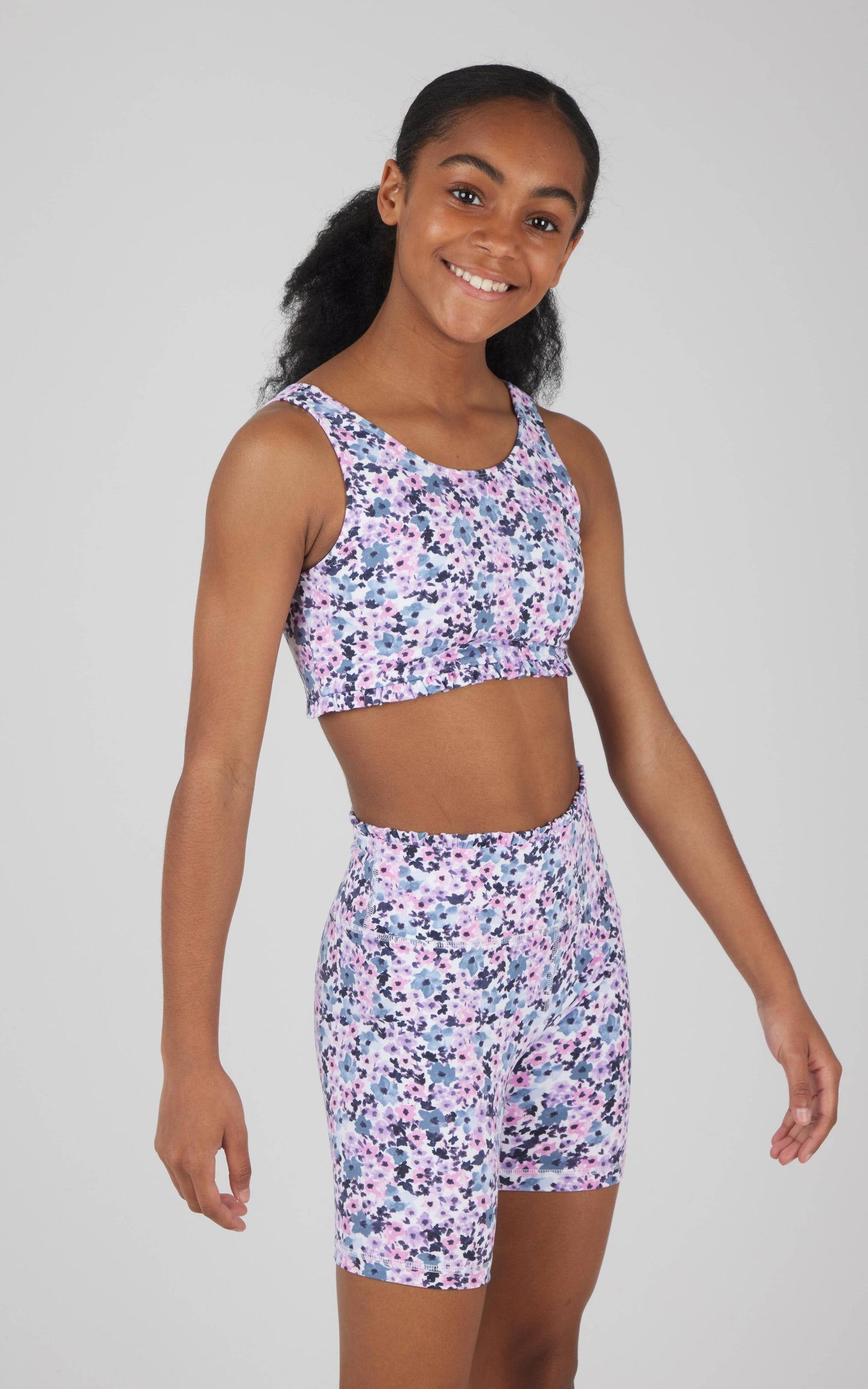 Girls Lux Bra and Short with Ruffle - 2 PCS Set