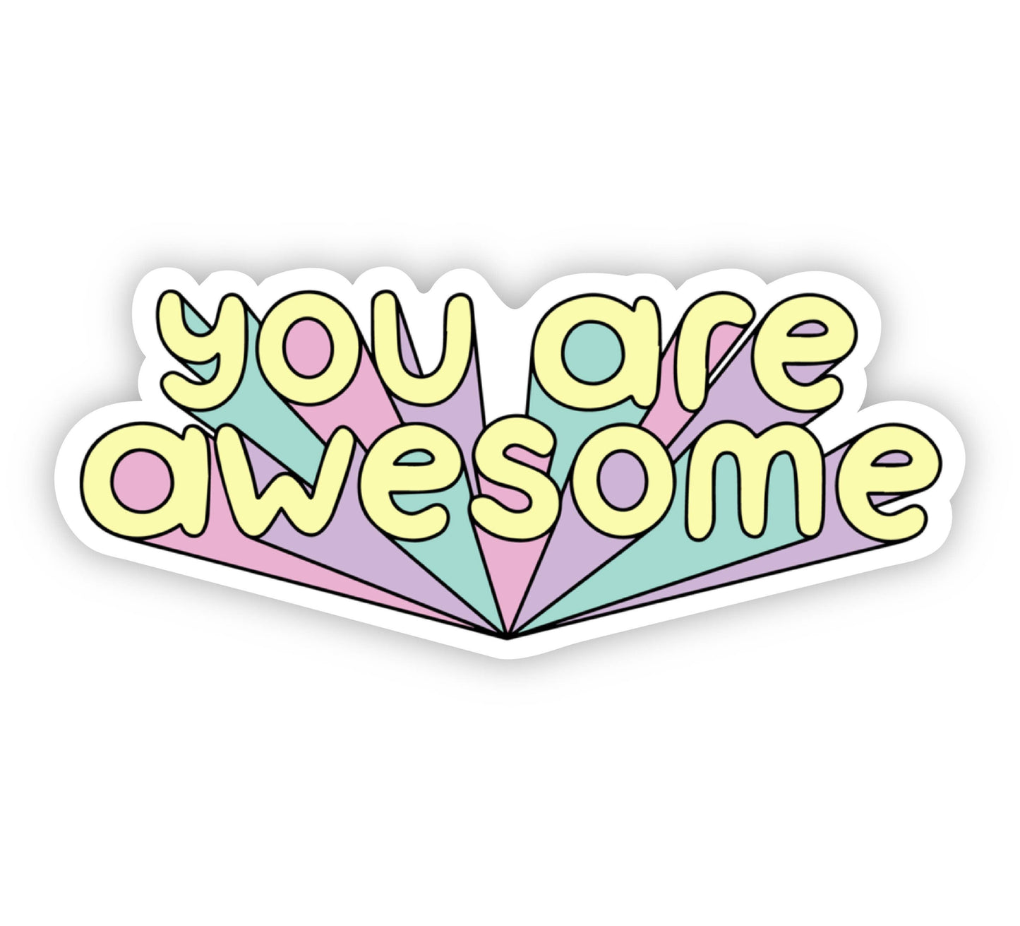 You Are Awesome Bold Lettering Sticker