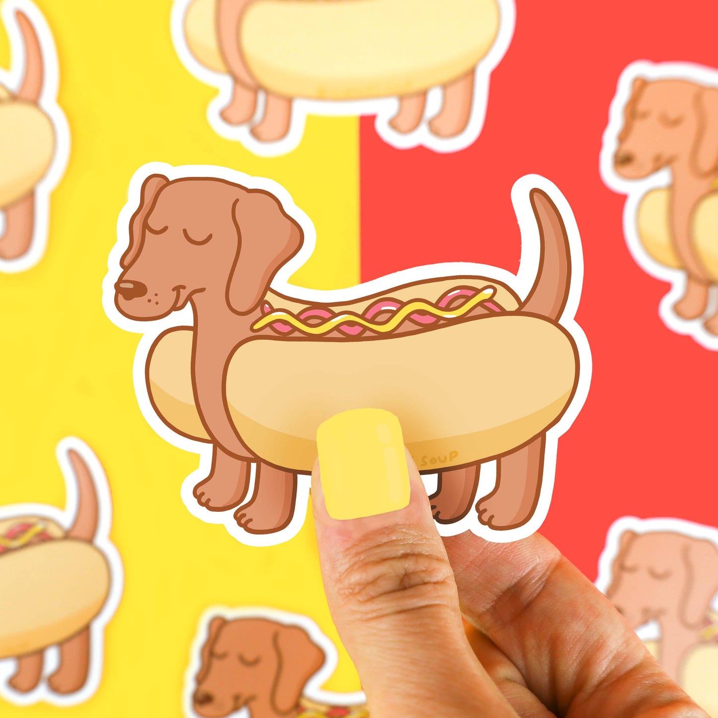 Hot Dog Puppy Sticker