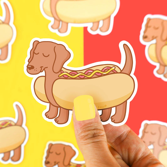 Hot Dog Puppy Sticker