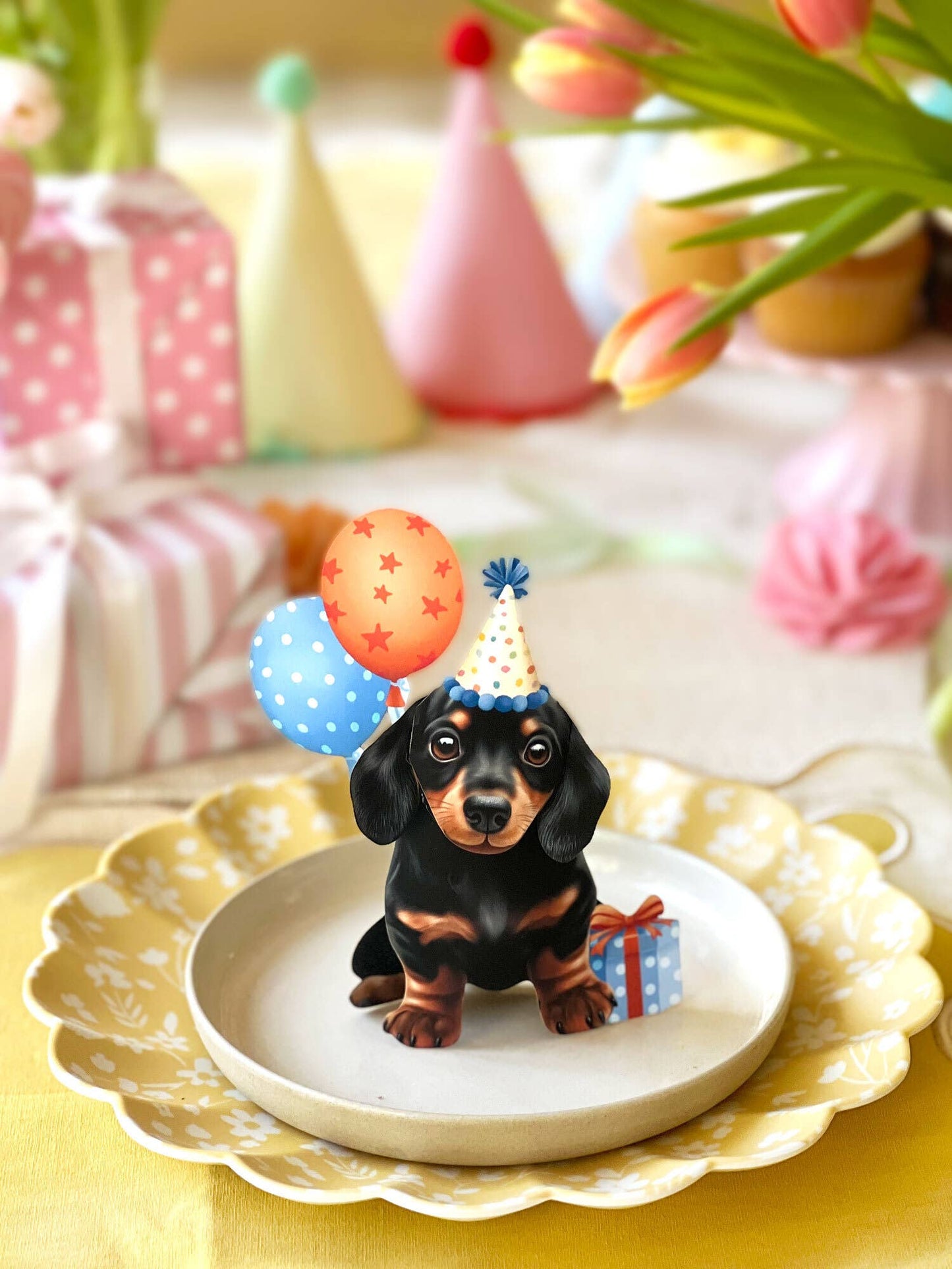 Mini Birthday Puppy Pop-Up Greeting Card