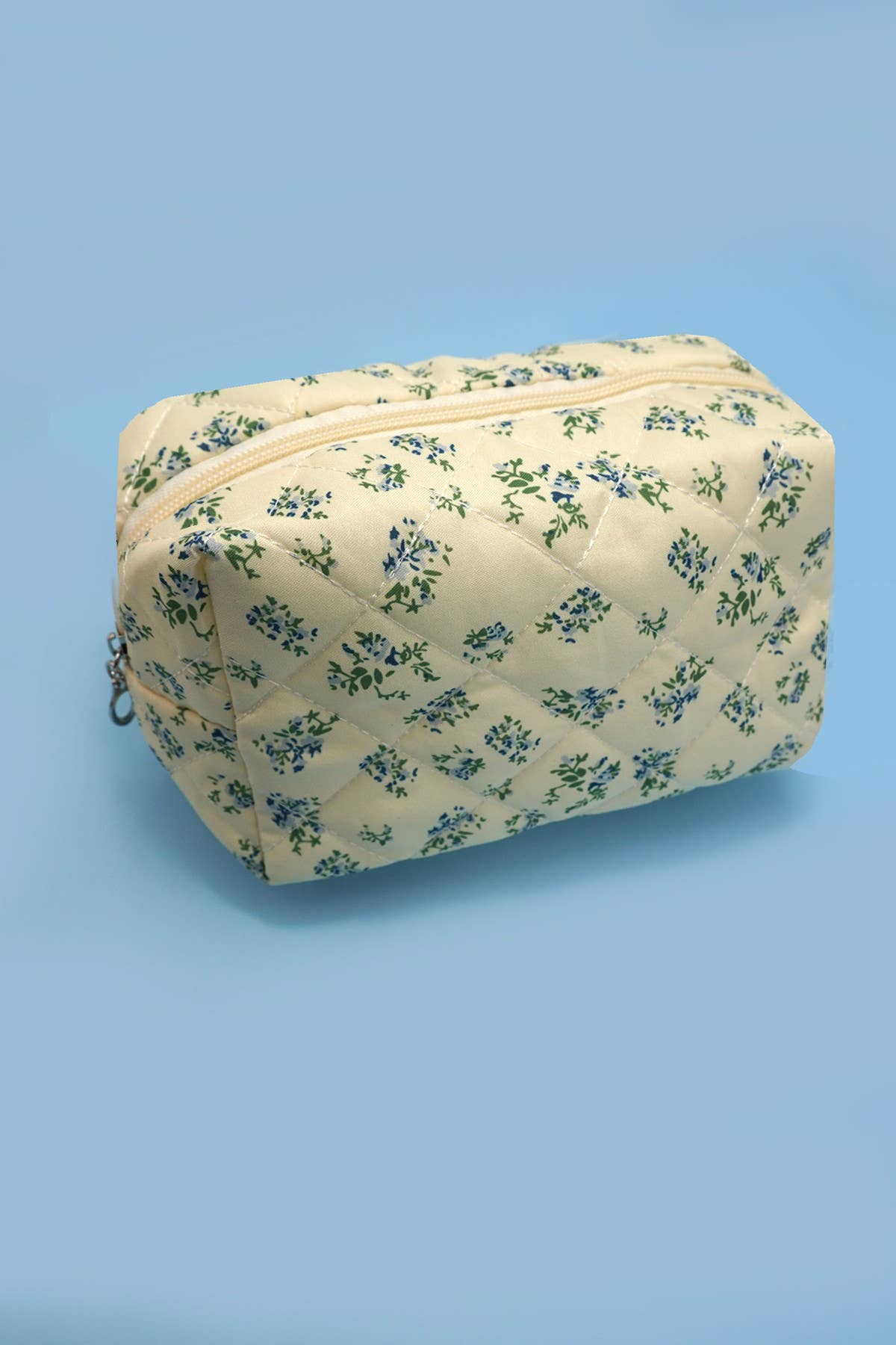 FLORAL TOILE PATTERN COSMETIC BAG