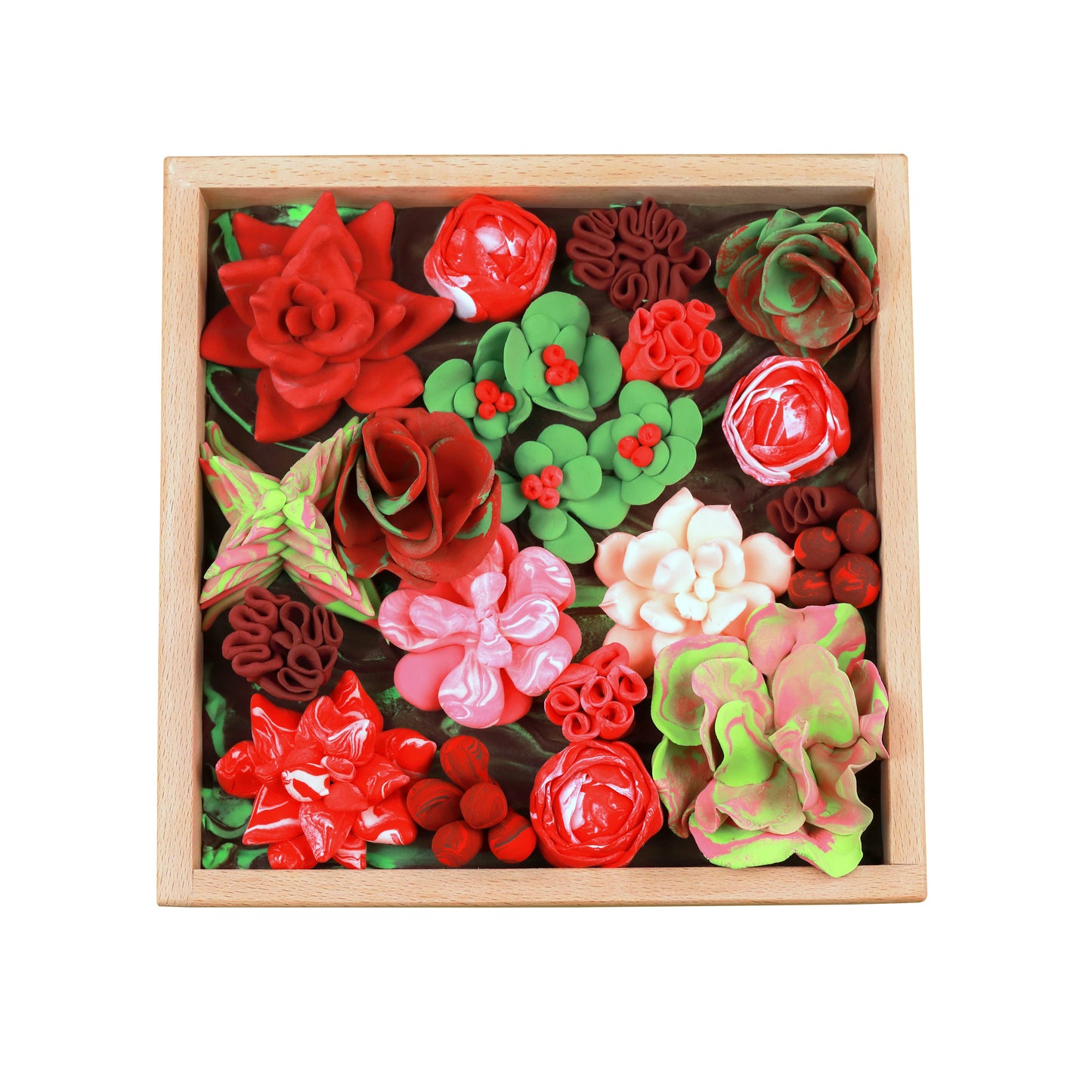 OKTO DIY Wood & Craft Flower Clay Kits