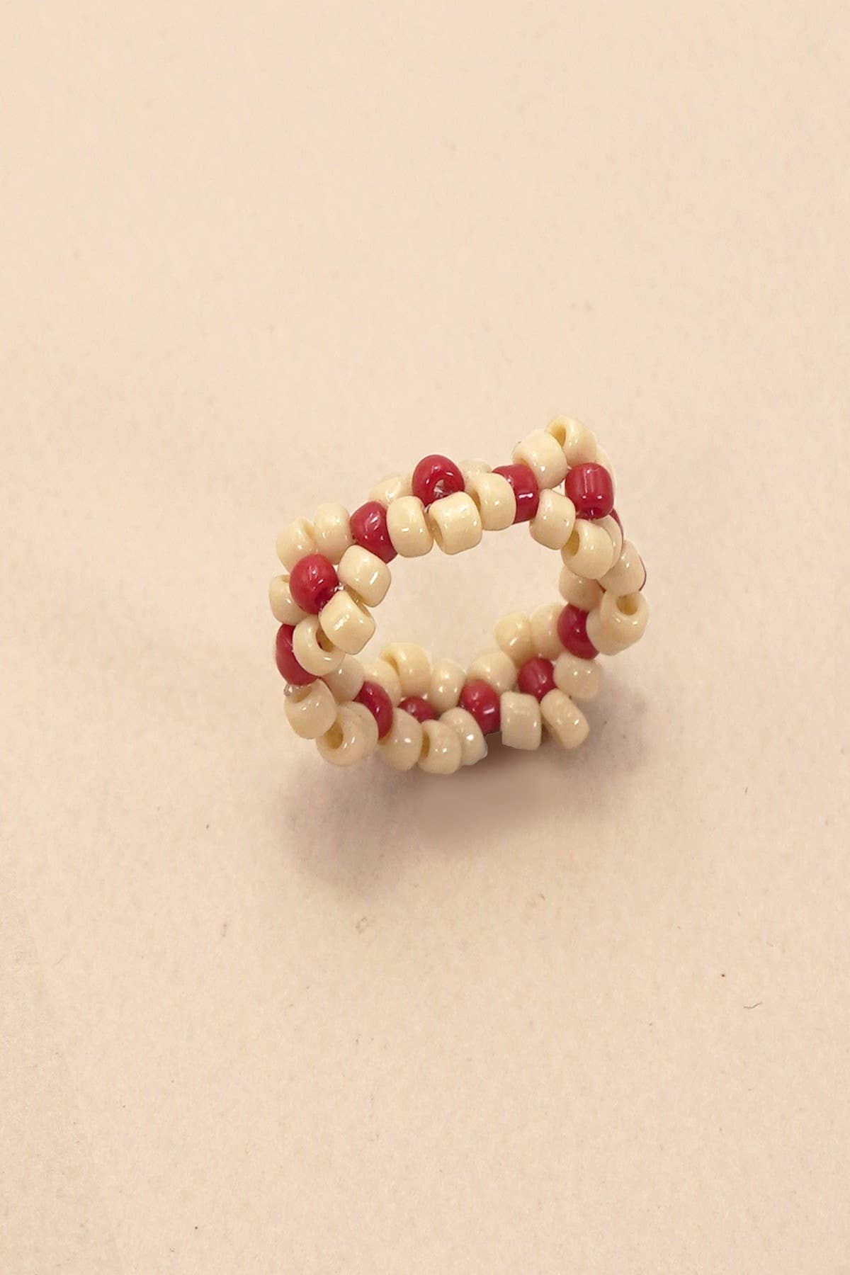 HANDMADE BEADED FLOWER STRETCH RINGS