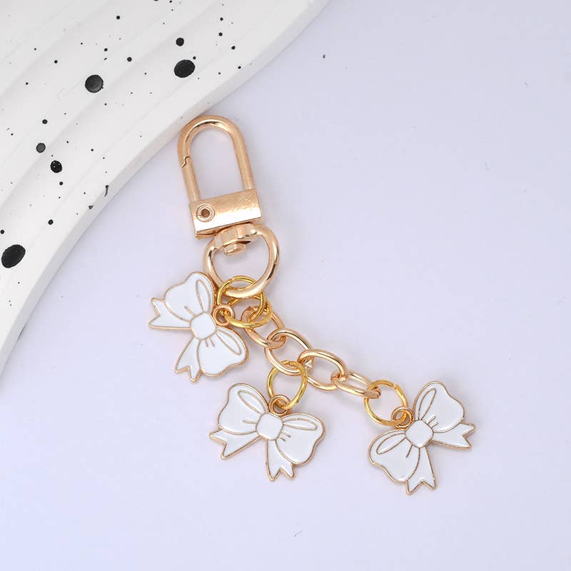 Three Mini Bow Keychain