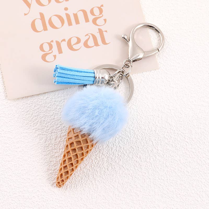 Ice Cream Tassel Keychain
