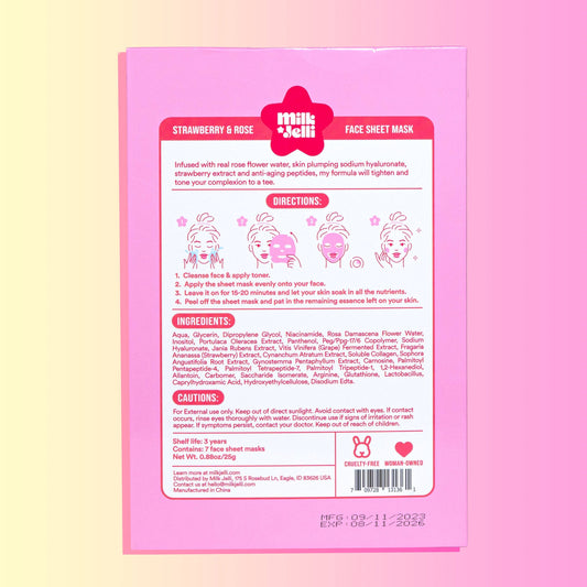 Strawberry + Rose Face Mask