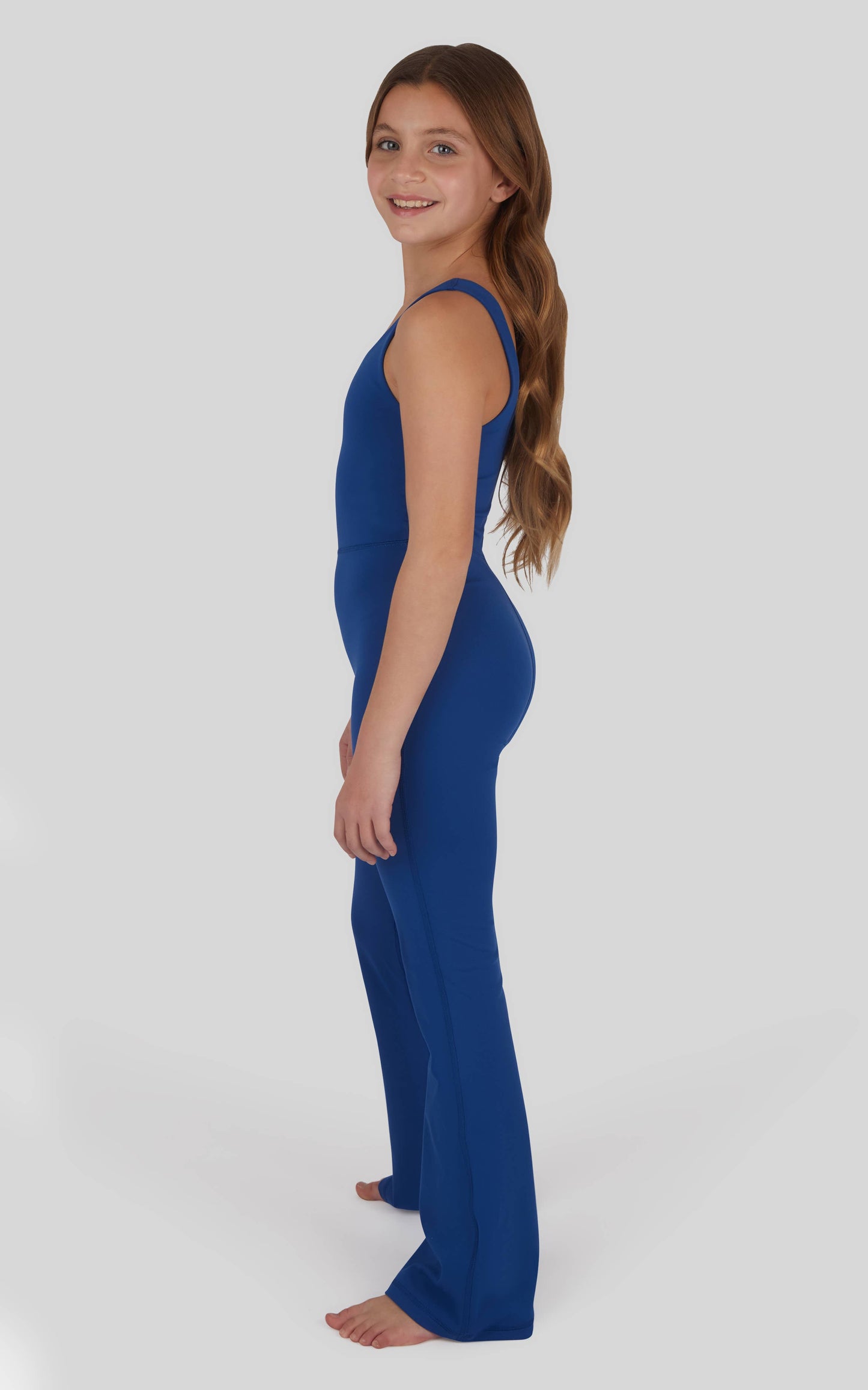 Girls Lux Core Flared Leg Romper Jumpsuit