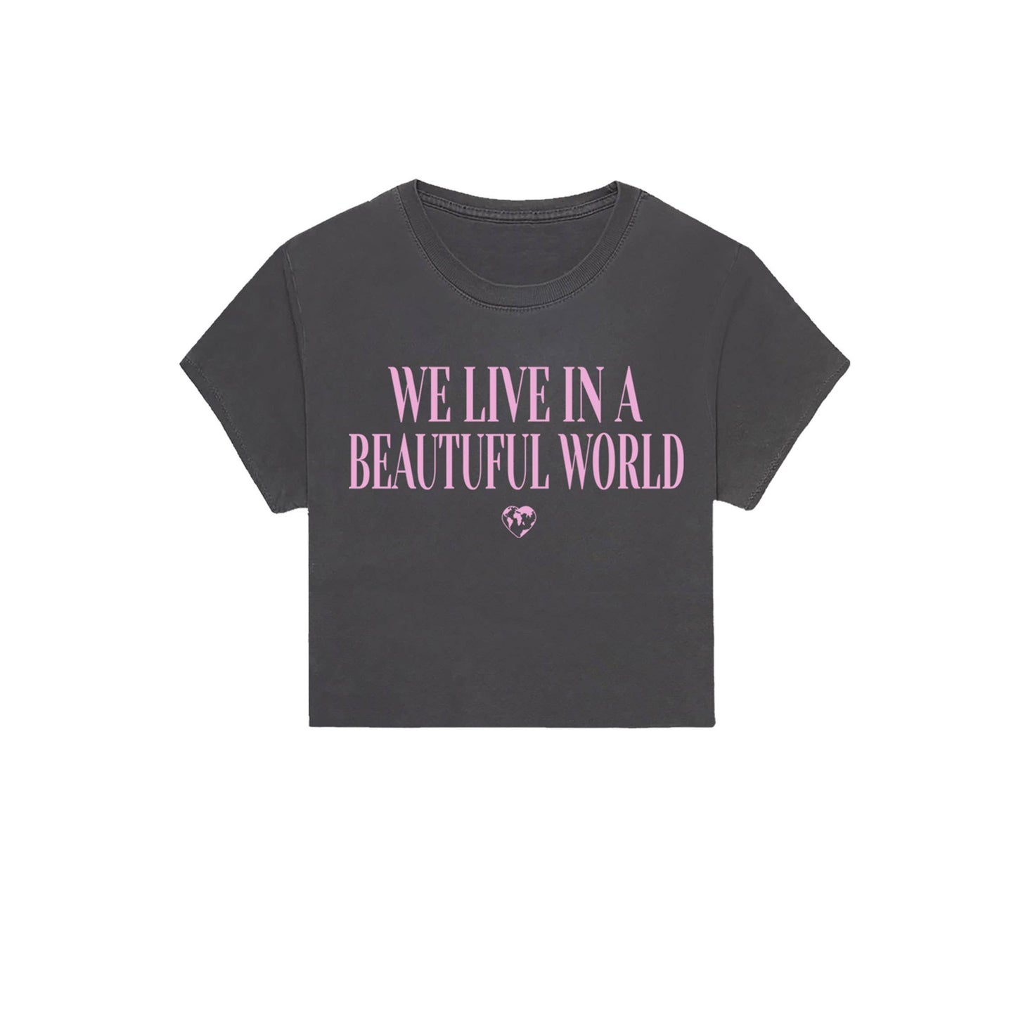 Kids Beautiful World Crop T-shirt-Girls