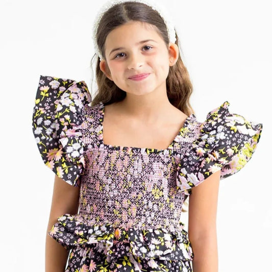 Black Daisy Top