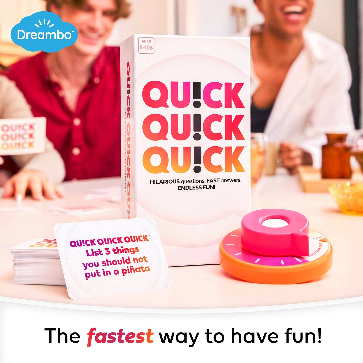 QU!CK QU!CK QU!CK, Party Game for kids and adults ages 8+