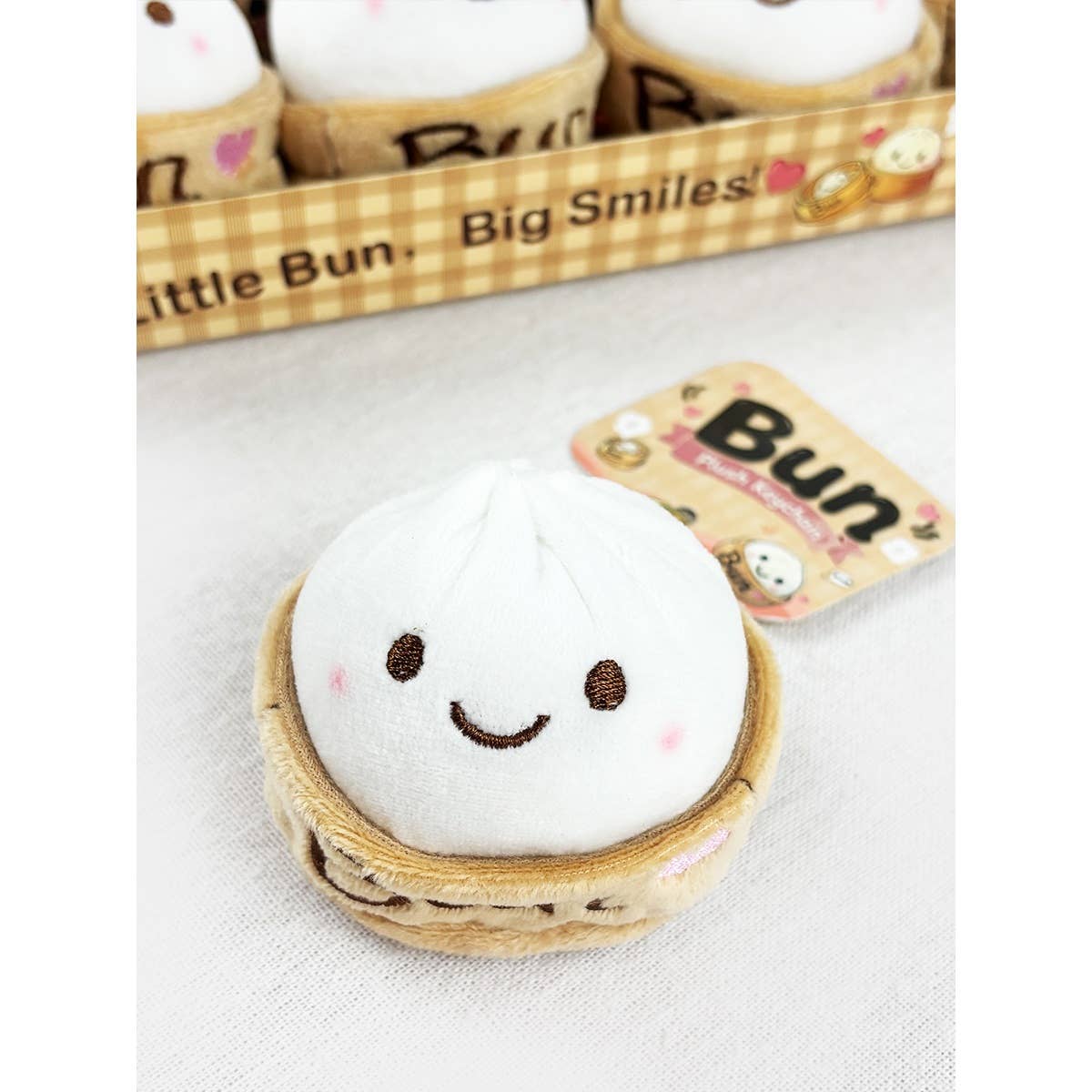 Viral Bao Bun with Steamer Plush Keychain