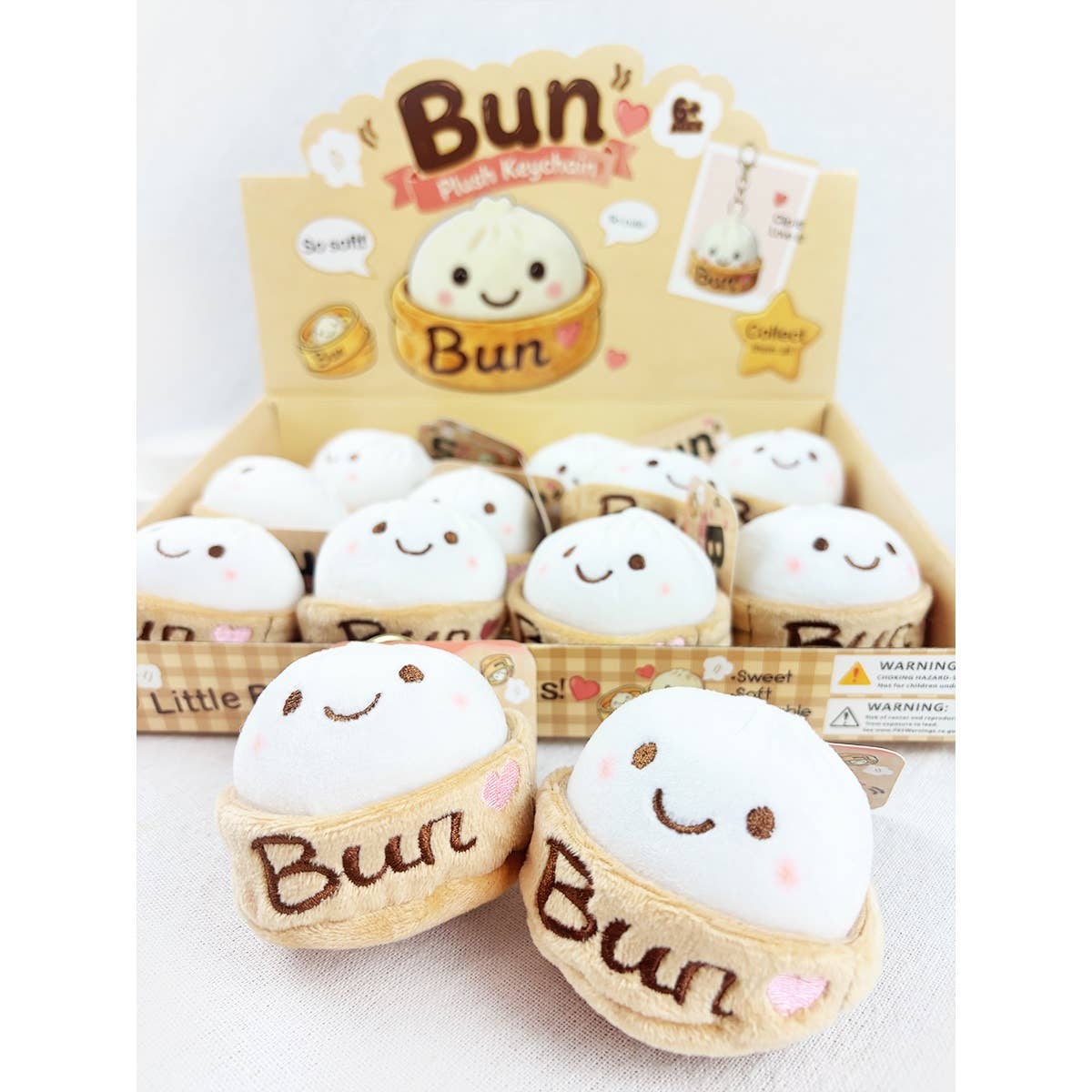 Viral Bao Bun with Steamer Plush Keychain