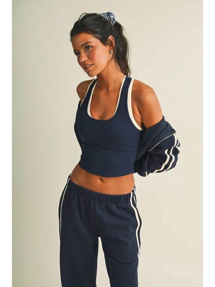 Double layered racerback tank top
