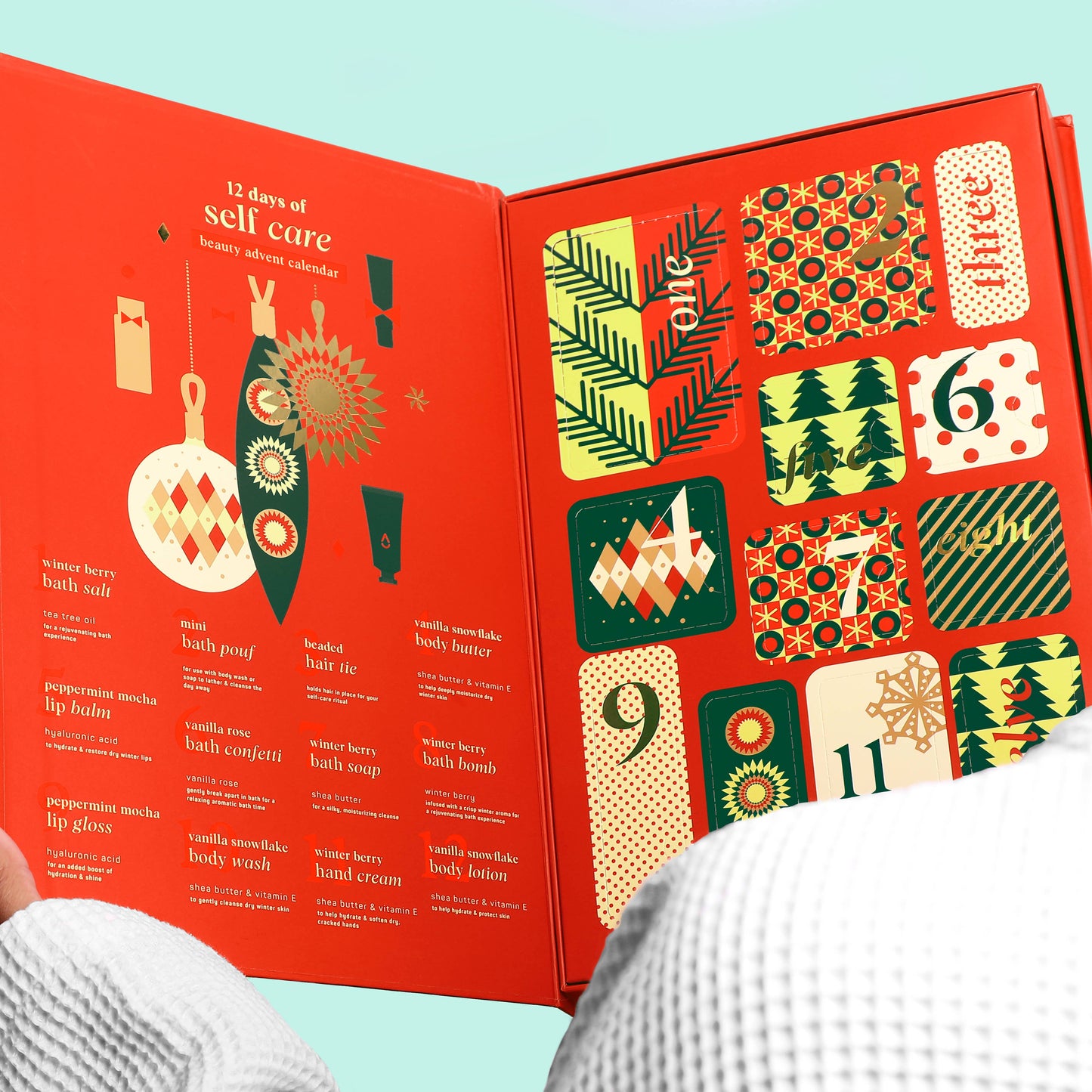Christmas Holiday Self Care Beauty Advent Calendar 12 Days