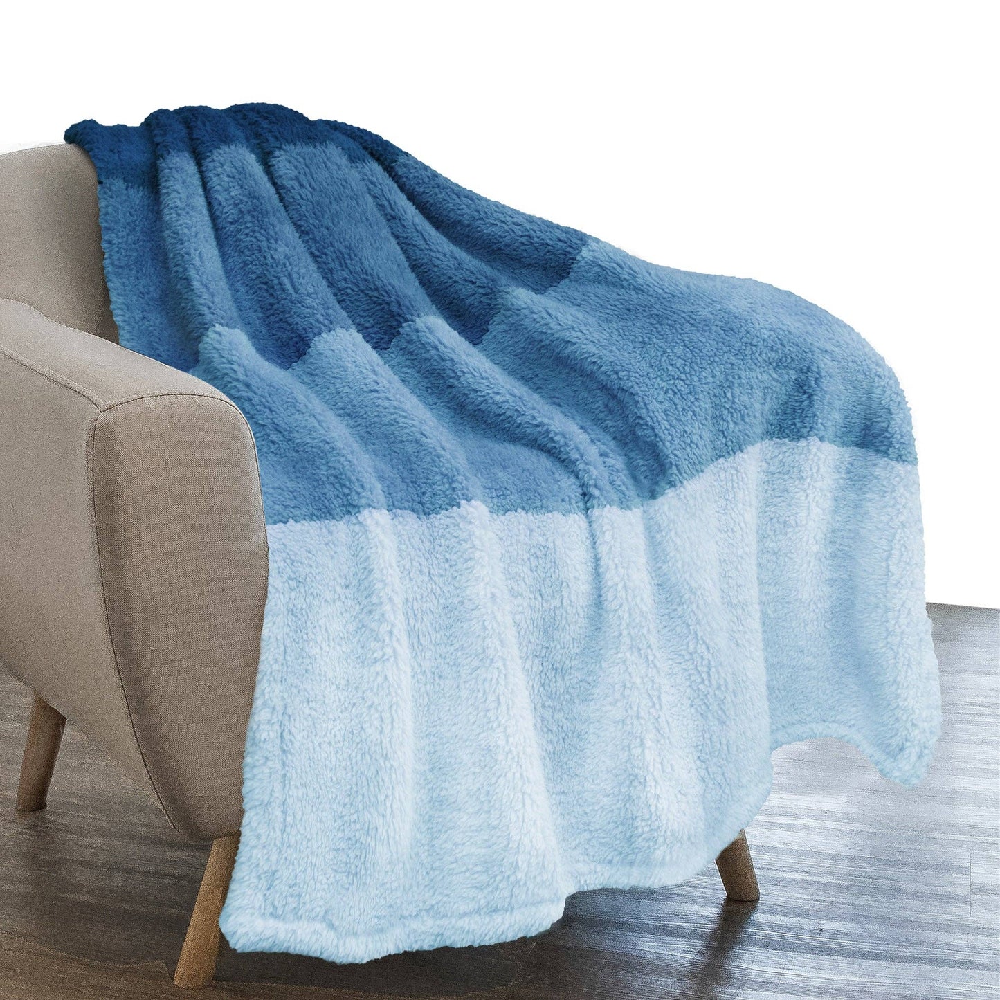 Gradient Ombre Shaggy Sherpa Blanket