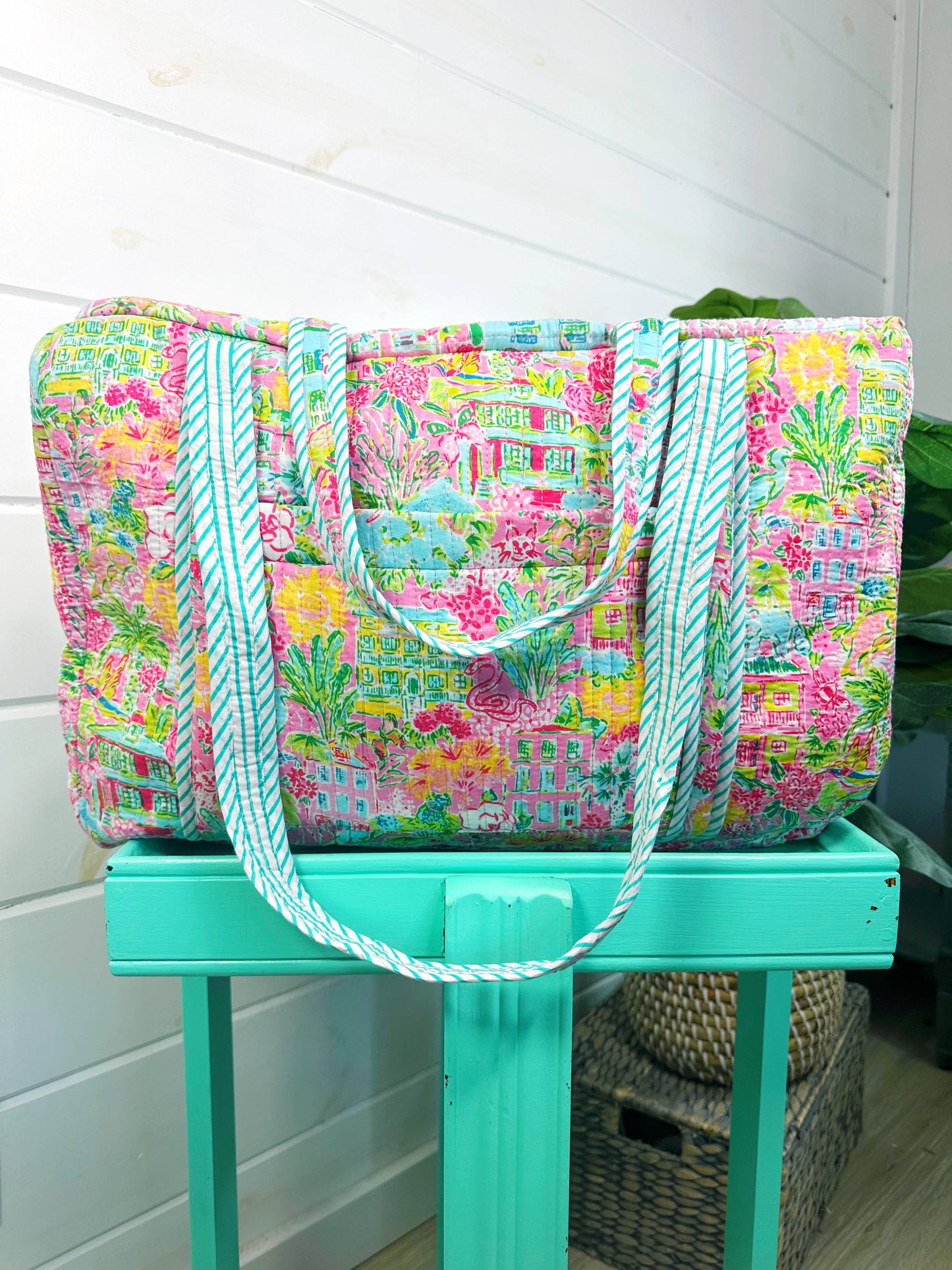 Quilted Duffle Bag - Southern Town