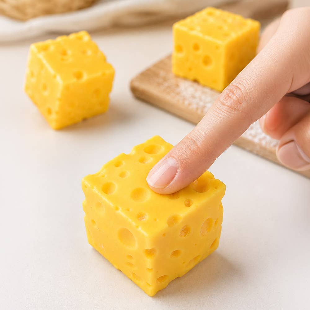 Cheese Cube Squishy Stress Relief Toy
