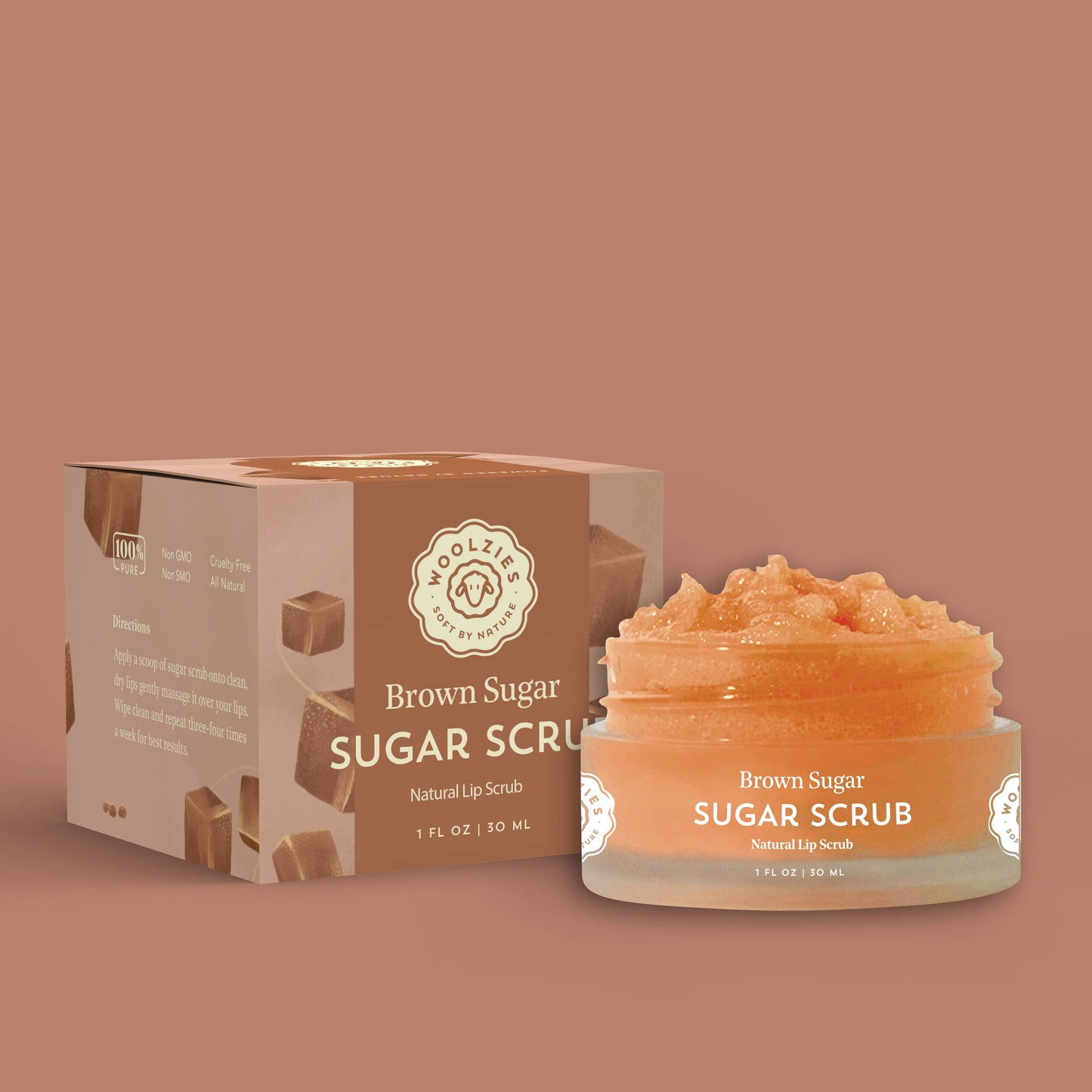 Brown Sugar Natural Sugar Lip Scrub