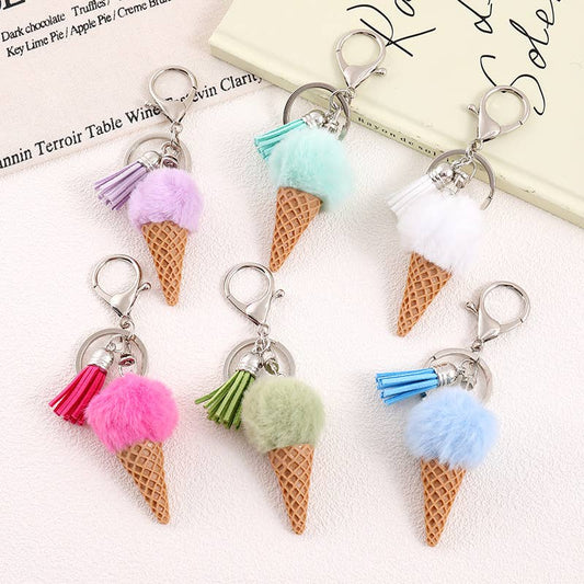 Ice Cream Tassel Keychain